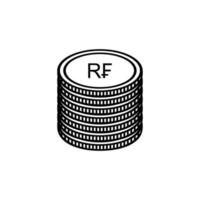 rwanda valuta symbool, rwandees franc icoon, rwf teken. vector illustratie