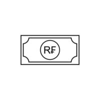 rwanda valuta symbool, rwandees franc icoon, rwf teken. vector illustratie