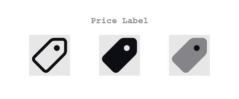 prijs label pictogrammen reeks vector