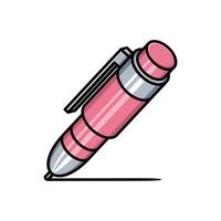 schattig tekenfilm pen vector