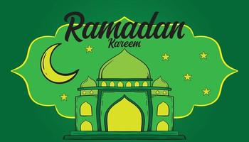 vector Islamitisch groeten Ramadan kareem geel groen achtergrond kaart ontwerp