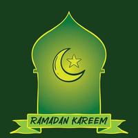 vector Islamitisch groeten Ramadan kareem geel groen achtergrond kaart ontwerp