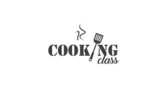 wijnoogst Koken klasse en voedsel etiketten emblemen badges logo culinaire school- Koken cursussen vector