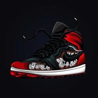 schoenen stijl mascotte logo vector