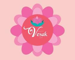 gelukkige vesak-dag wenskaart vector