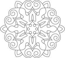 mandala voor kleur bladzijde grafisch vector