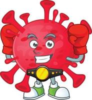 een tekenfilm karakter van coronavirus amoebe vector