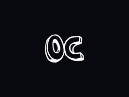 alfabet oc logo afbeelding, brief oc eerste logo sjabloon vector