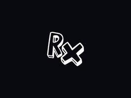 brief rx logo icoon, uniek rx logo brief ontwerp vector