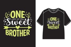 een zoet broer t-shirt ontwerp vector