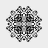 vector lineair bloemen Laser snijden naadloos decoratief zwart en wit patroon mandala ontwerp