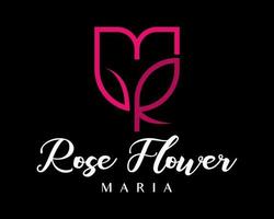 reeks brief r Dhr welzijn stijl bloem roos bloemblad luxe schoonheid vrouwelijk merk symbool ontwerp vector