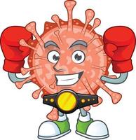 een tekenfilm karakter van bulbul coronavirus vector