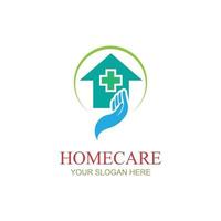 huis zorg logo sjabloon, medisch huis logo vector