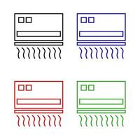 airconditioning ingesteld op witte achtergrond vector