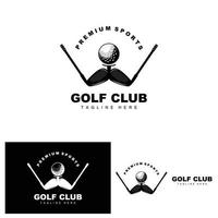 golf bal logo, vector stok golf. buitenshuis sport- spel, discipline ontwerp, icoon sjabloon