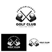 golf bal logo, vector stok golf. buitenshuis sport- spel, discipline ontwerp, icoon sjabloon