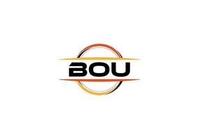 bou brief royalty Ovaal vorm logo. bou borstel kunst logo. bou logo voor een bedrijf, bedrijf, en reclame gebruiken. vector
