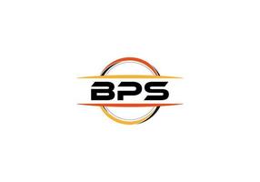 bps brief royalty Ovaal vorm logo. bps borstel kunst logo. bps logo voor een bedrijf, bedrijf, en reclame gebruiken. vector