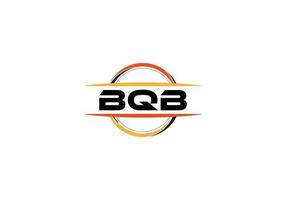 bqb brief royalty Ovaal vorm logo. bqb borstel kunst logo. bqb logo voor een bedrijf, bedrijf, en reclame gebruiken. vector