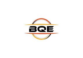 bqe brief royalty Ovaal vorm logo. bqe borstel kunst logo. bqe logo voor een bedrijf, bedrijf, en reclame gebruiken. vector