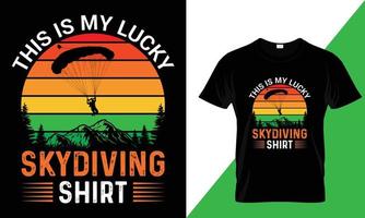 deze is mijn Lucky Parachutespringen shirt, Parachutespringen t-shirt ontwerp vector