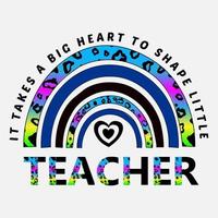 leraar sublimatie, retro overhemd, school regenboog, leer liefde inspireren, terug naar school, grappig leraar kleur overhemd ontwerp vector