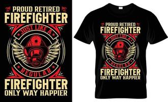 brandweerman t-shirt ontwerp, Brand blussen t-shirt, brandweerman t-shirt. vector