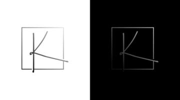 brief k mode winkel logo vector monogram icoon ontwerp sjabloon