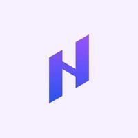 n brief helling logo symbool Purper modern gemakkelijk minimalistische vector