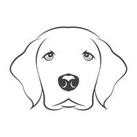 labrador retriever hoofd geïsoleerd Aan wit achtergrond. abstract hond gezicht lijn kunst- hond logo - portret vector - huisdier illustratie