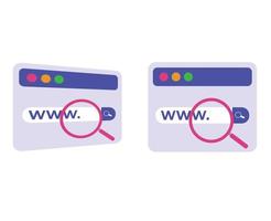 zoeken icoon Aan een web bladzijde vector