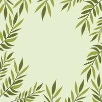 groene bladeren natuurlijke frame decoratie vector