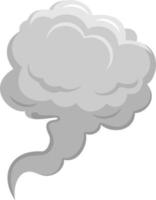 gestileerde wit wolk. tekenfilm rook of mist. rook bubbel grappig, illustratie van rook na macht explosie vector