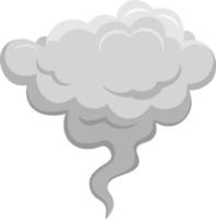 gestileerde wit wolk. tekenfilm rook of mist. rook bubbel grappig, illustratie van rook na macht explosie vector