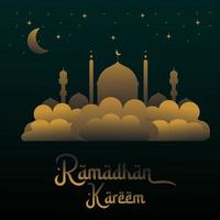 Ramadhan kareem achtergrond logo vector