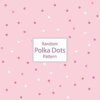 naadloos roze en wit willekeurig polka dots patroon vector