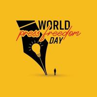 wereld druk op vrijheid dag logo concept vector