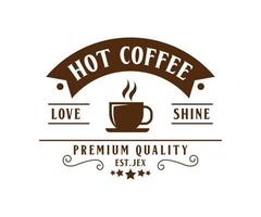 koffie etiket , koffie insigne , koffie logo ontwerp vector