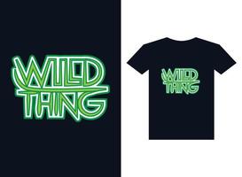 wild ding vrij vector t-shirt deisgn tempel