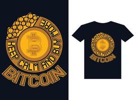 bitcoin minnaar premie vector t-shirt deisgn tempel