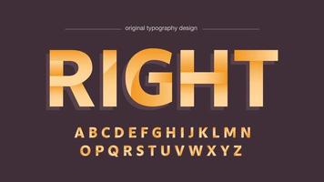 gouden moderne sport hoofdletters typografie vector