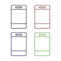 smartphone op witte achtergrond vector