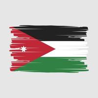 Jordanië vlag borstel vector