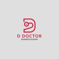 dokter logo ontwerp wit brief logo desig vector