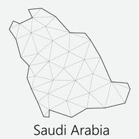 vector laag veelhoekige saudi Arabië kaart.