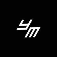 ym logo monogram met omhoog naar naar beneden stijl modern ontwerp sjabloon vector