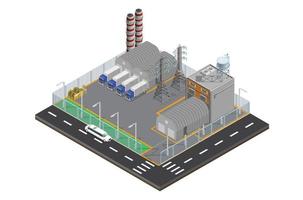 modern isometrische fabriek magazijn icoon, geschikt voor diagrammen, infografieken, boek illustratie, spel Bedrijfsmiddel, en andere grafisch verwant middelen vector