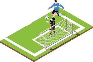 modern isometrische leven voetbal toernooi illustratie, geschikt voor diagrammen, infografieken, boek illustratie, spel Bedrijfsmiddel, en andere grafisch verwant middelen vector