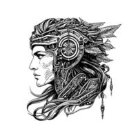 gladiator logo portretteert een krachtig en woest krijger in traditioneel Romeins kleding, vertegenwoordigen kracht, moed, en concurrentievermogen vector